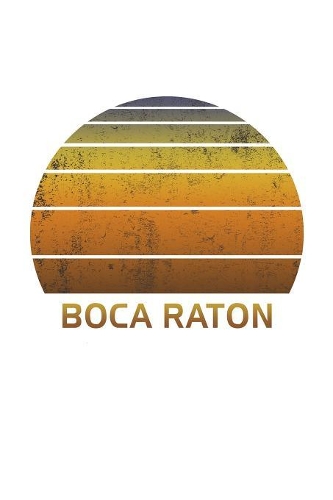 Boca Raton: Florida Notebook Paper For Work, Home or School With Lined Wide Ruled Sheets. Vintage Sunset Note Pad Composition Journal For Family Vacations. Back