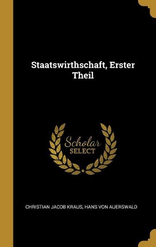 Staatswirthschaft, Erster Theil