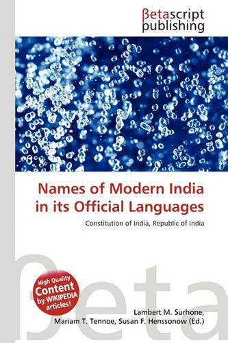Names of Modern India in Its Official Languages