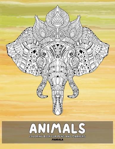 Mandala Coloring Book for Pens and Markers - Animals