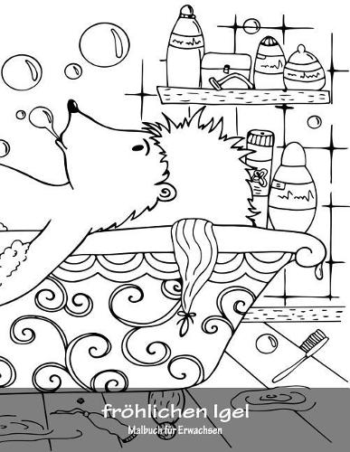 fröhlichen Igel-Malbuch für Erwachsene 1