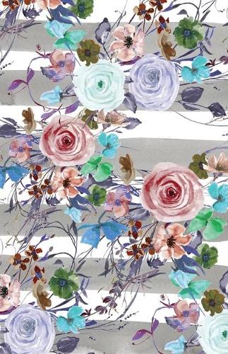 Bullet Journaling Notebook Grey Striped Floral
