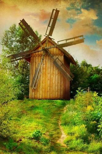 A Large Beautiful Windmill