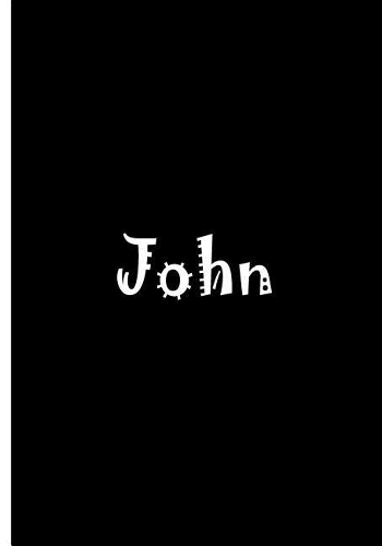 John - Black Personalized Journal / Notebook / Blank Lined Pages
