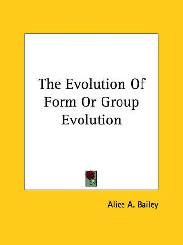 The Evolution Of Form Or Group Evolution