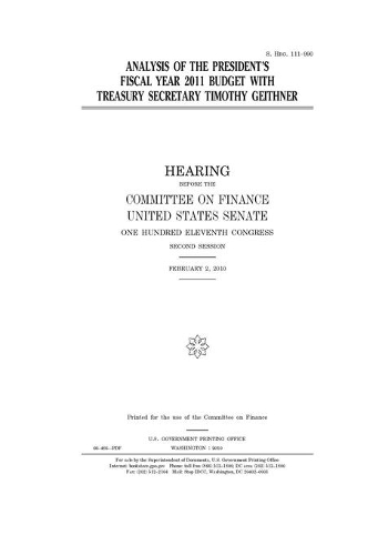Analysis of the president's fiscal year 2011 budget with Treasury Secretary Timothy Geithner