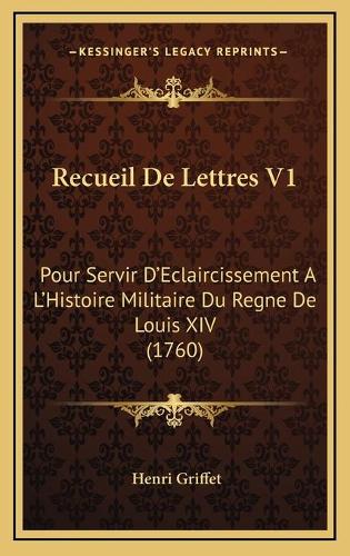 Recueil De Lettres V1