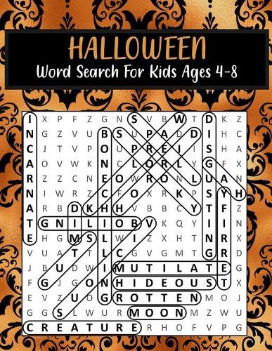 Halloween Word Search For Kids Ages 4-8