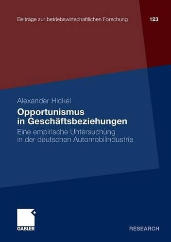 Opportunismus in Geschäftsbeziehungen