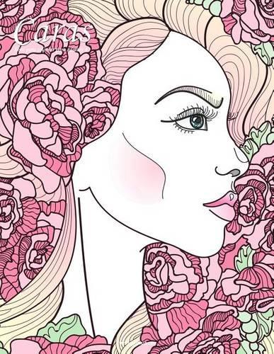 Caras libro para colorear para adultos 4