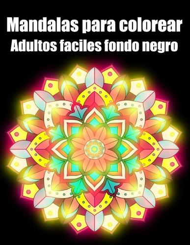 Mandalas para colorear adultos faciles fondo negro