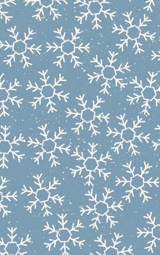 Blue-Gray Winter Snowflakes - Lined Notebook with Margins - 5x8