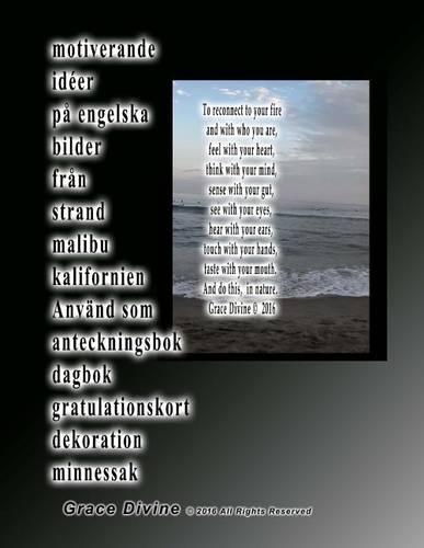 motiverande idéer på engelska bilder från strand malibu kalifornien Använd som anteckningsbok dagbok gratulationskort dekoration minnessa