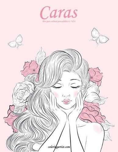 Caras libro para colorear para adultos 4, 5 & 6
