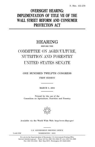 Oversight Hearing