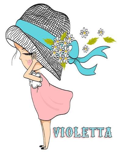 Violetta: 105 Lined Pages, Journal, Diary, Notebook, Personalized with Name, Christmas, Birthday, Friendship Gifts for Girls, Teens and Women, 8 1/2" x 11"