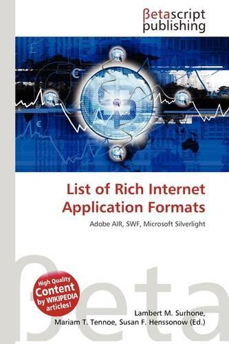 List of Rich Internet Application Formats