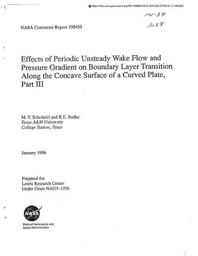 Effects of Periodic Unsteady Wake Flow and Pressure Gradient on Boundary Layer Transition Along the Concave Surface of a Curved Plate. Part 3