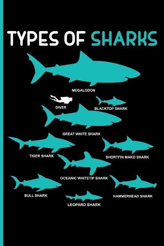 Types of Sharks Megalodon Diver Blacktop Shark Great White Shark Tiger Shark