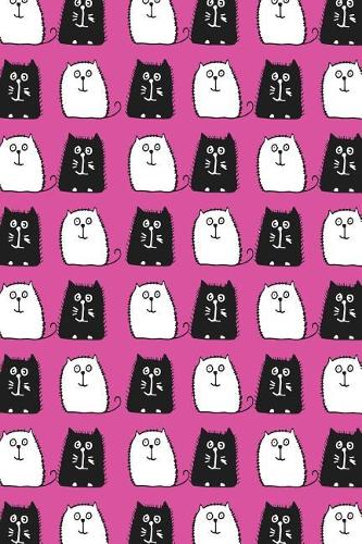 Journal Notebook For Cat Lovers Black and White Cats in a Row 7: 110 Page Plain Blank Journal For Drawing, Writing, Doodling In Portable 6 x 9 Size.(82 Noteworthy Series Unlined)