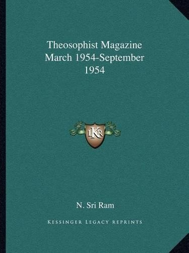 Theosophist Magazine March 1954-September 1954