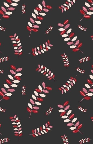 Bullet Journaling Notebook Red Leaves Floral