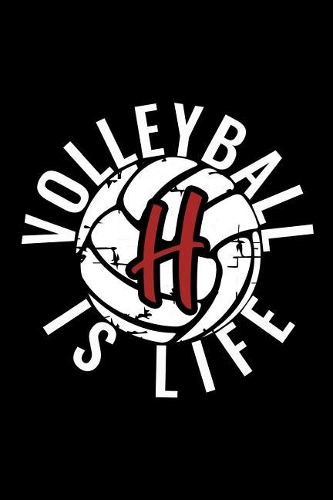 H Monogram Initial Volleyball Journal