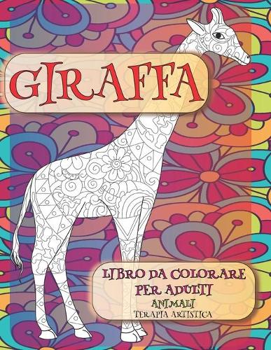 Libro da colorare per adulti - Terapia artistica - Animali - Giraffa