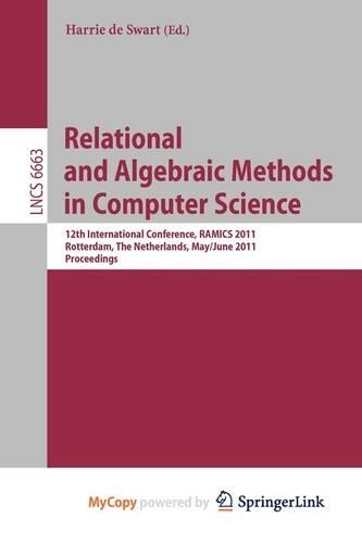 Relational and Algebraic Methods in Computer Science