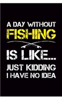 A Day Without Fishing Is Like...Just Kidding No Idea