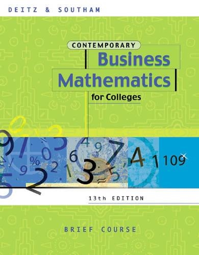 Contemporary Business Mathematics for Colleges