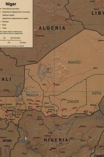 A Map of the African Nation Niger