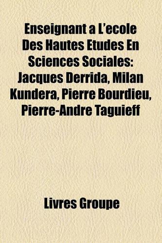 Enseignant A L'Ecole Des Hautes Etudes En Sciences Sociales