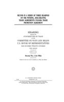 Second in a series of three hearings on the pending job-creating trade agreements