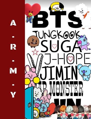 KPOP I AM ARMY BTS BT21 Composition Notebook for Girls and Boys