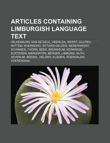 Articles Containing Limburgish Language Text