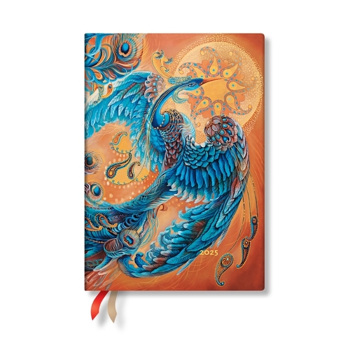 2025 Skybird MIDI Horizontal Softcover 12-Month, 176pg, 100gsm, 2025 Flexi Planner by Paperblanks (Birds of Happiness)