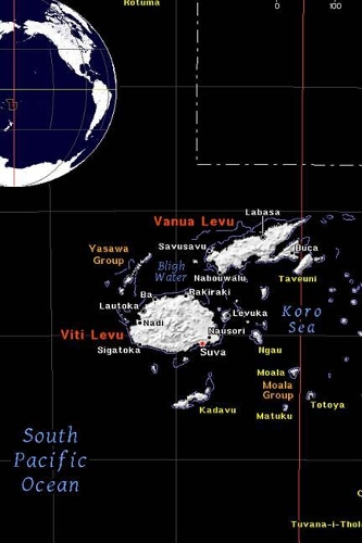 Modern Day Color Map of the Fiji Islands Journal