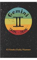 Zodiac Sign Gemini - Daily Planner for 52 Weeks