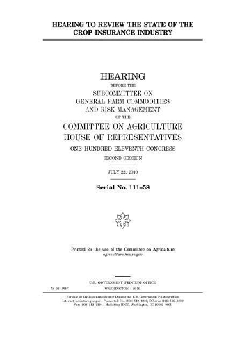 Hearing to Review the State of the Crop Insurance Industry