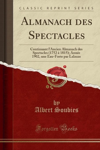 Almanach Des Spectacles