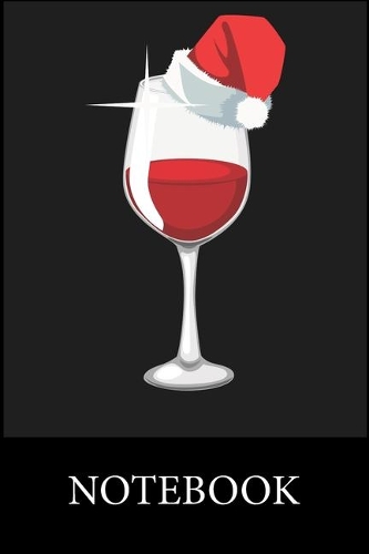 Wine Santa Christmas Notebook