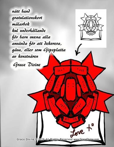 nätt band gratulationskort målarbok kul underhållande för barn vuxna alla använda för att dekorera, gåva, eller som Gipsplatta av konstnären Grace Divine