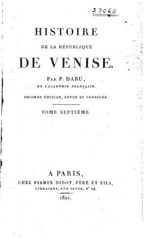 Histoire de la République de Venise - Tome VII