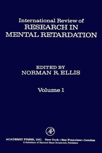 Int'l REV of Resrch in Mentl Retardtn V1