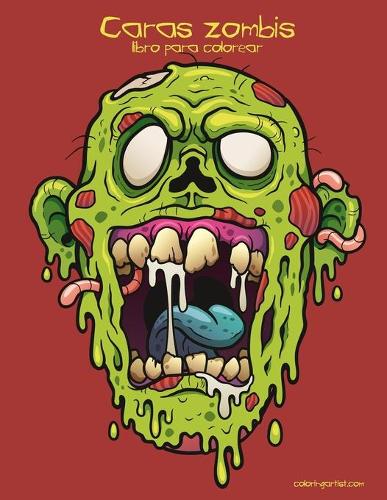 Caras zombis libro para colorear