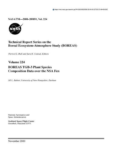 Boreas Tgb-3 Plant Species Composition Data Over the Nsa Fen