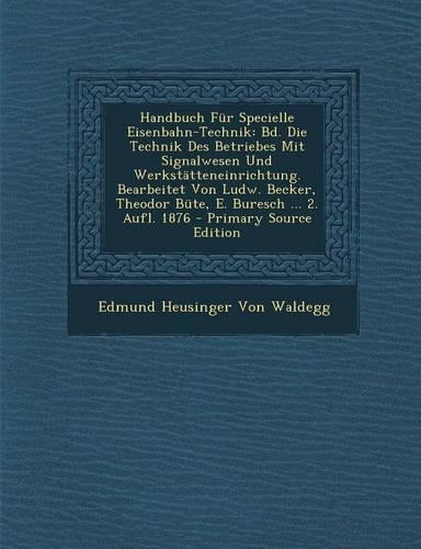 Handbuch Fur Specielle Eisenbahn-Technik