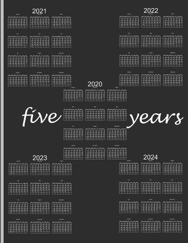 2020-2024 Five Year Planner 60 months Calendar