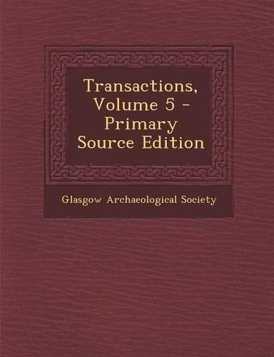 Transactions, Volume 5: (English)